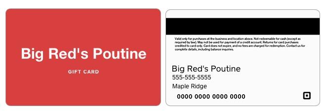 big reds poutine gift card